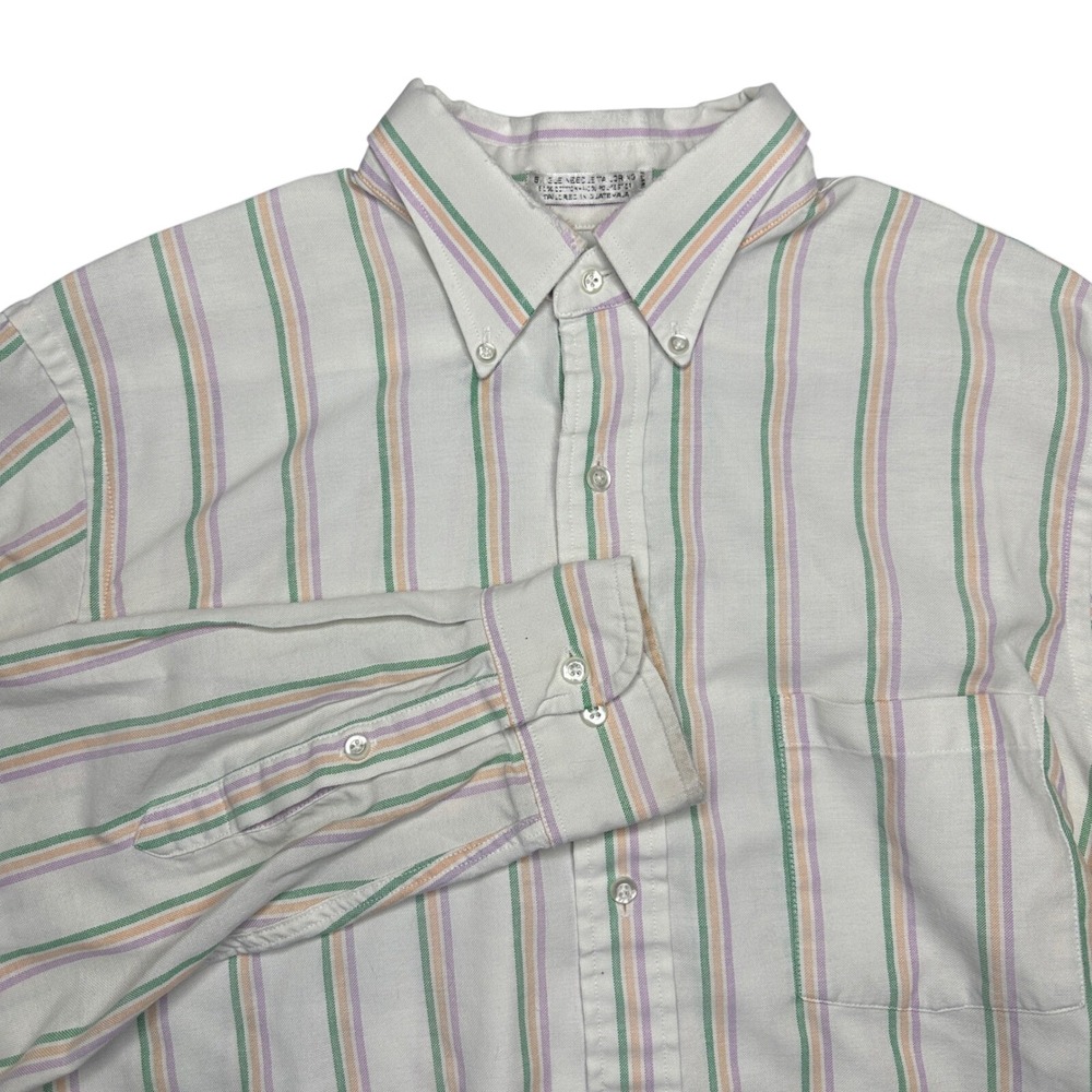 Vintage John Weitz Mens Striped Button‎ Down Shirt 16 32/33